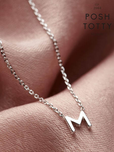 Personalised Petite Initial Necklace by Posh Totty Designs (E61472) | £59