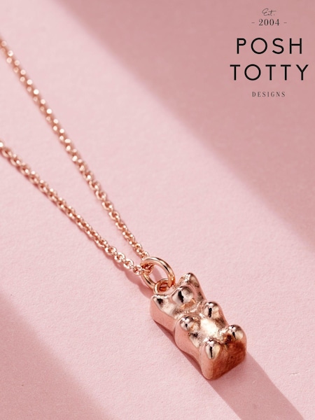 Personalised Gummy Bear Charm Necklace by Posh Totty Designs (E61477) | £49