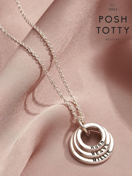 Personalised Mini Family Names Necklace by Posh Totty Designs (E61493) | £65