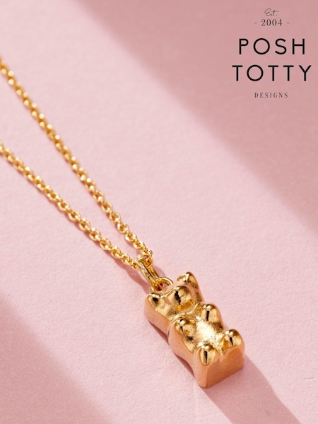 Personalised Gummy Bear Charm Necklace by Posh Totty Designs (E61495) | £49