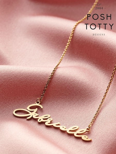 Personalised Script Name Necklace by Posh Totty Designs (E61519) | £105
