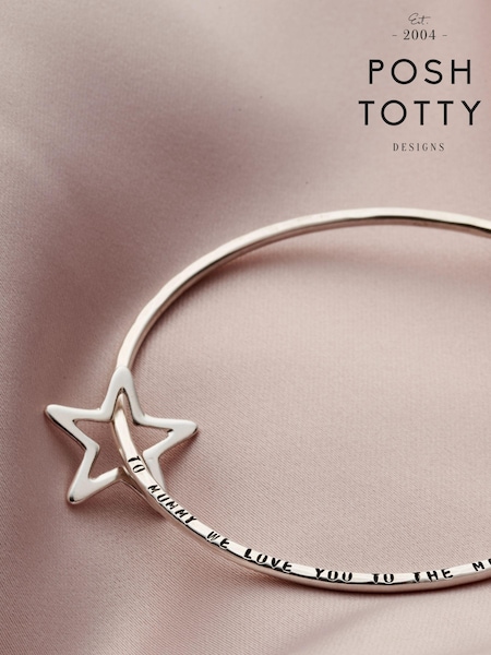 Personalised Star Bangle by Posh Totty Designs (E61527) | £99