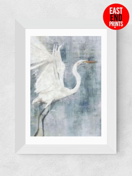 East End Prints White Glacier Heron I Framed Art Print (E61532) | £50 - £130