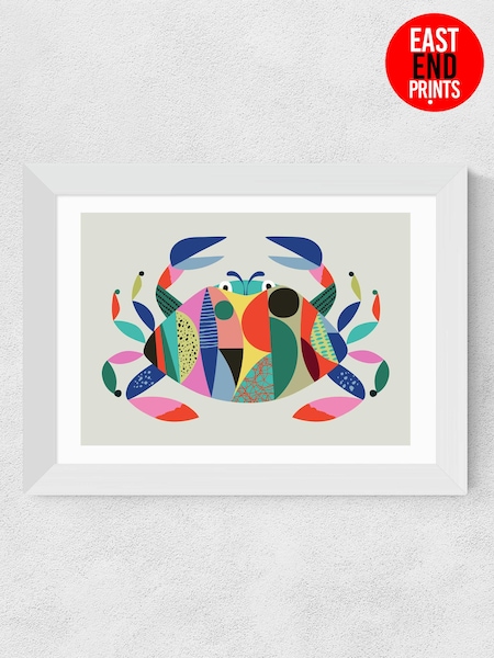 East End Prints White Crab Framed Art Print (E61533) | £50 - £130