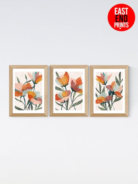 East End Prints Oak Summer Bouquet Wall Set Framed Art Print (E61553) | £140 - £370