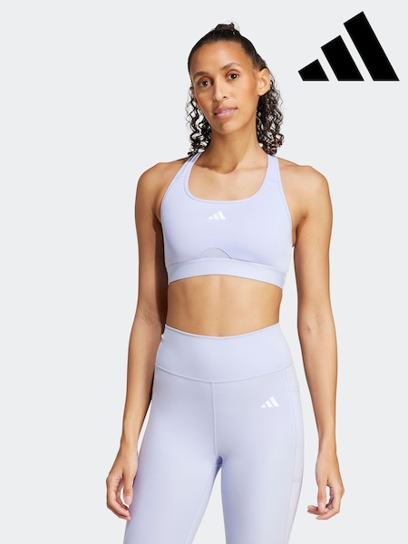 adidas Purple Powerreact Training Bra (E61756) | £30