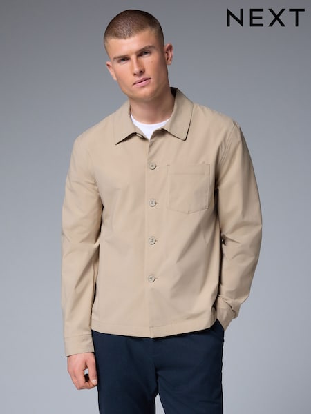 Neutral Lightweight Stretch Shacket (E61778) | £35