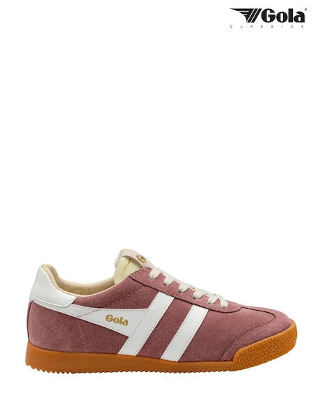 Pink - Gola Elan Suede Lace-up Trainers