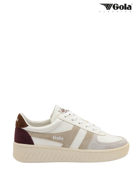 White - Gola Grandslam Trident Lace-up Trainers