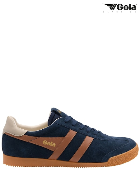 Blue - Regular Gola Elan Suede Lace-up Trainers