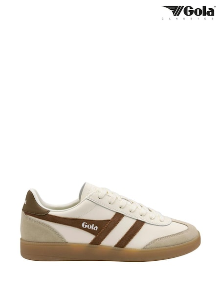 Off White - Regular Gola Viper Leather Lace-up Trainers