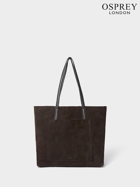 Brown - Osprey London The Montana Suede Tote Bag