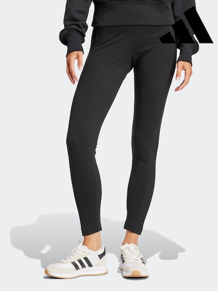 adidas Black ALL SZN Rib High-Waist 7/8 Leggings (E62005) | £35