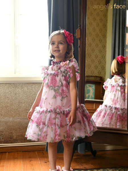 Angels Face Pink Marigold Roses Tulle Dress (E62057) | £90 - £95