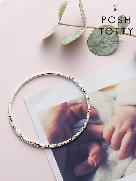 Personalised Christening Bangle by Posh Totty Designs (E62295) | £69