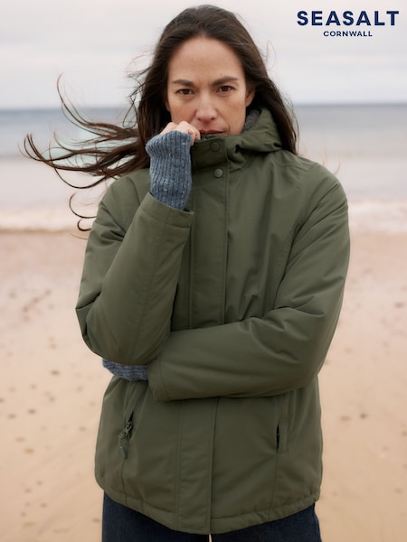 Green - Seasalt Cornwall Janelle Waterproof Jacket