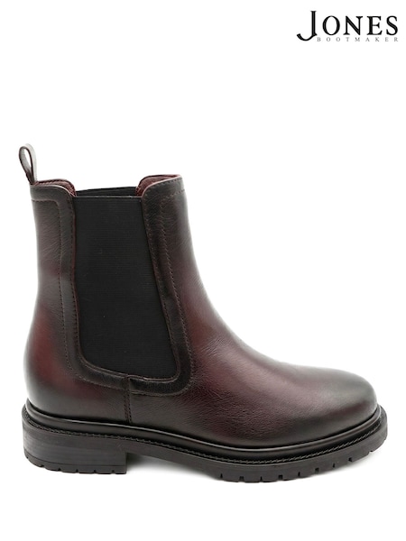 Burgundy Red - Jones Bootmaker Kefalonia Leather Chelsea Boots