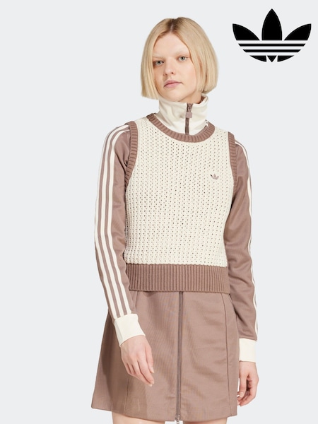 adidas Originals Cream Knitted Vest (E62708) | £65