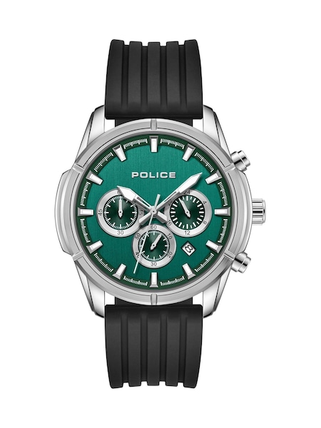 Black - Regular Police Flair Sillicone Strap Watch