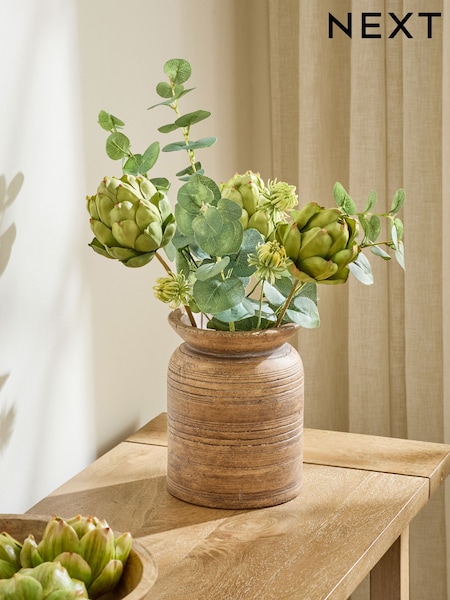 Green Artificial Artichoke Arrangement In Decorative Pot (E62896) | £40