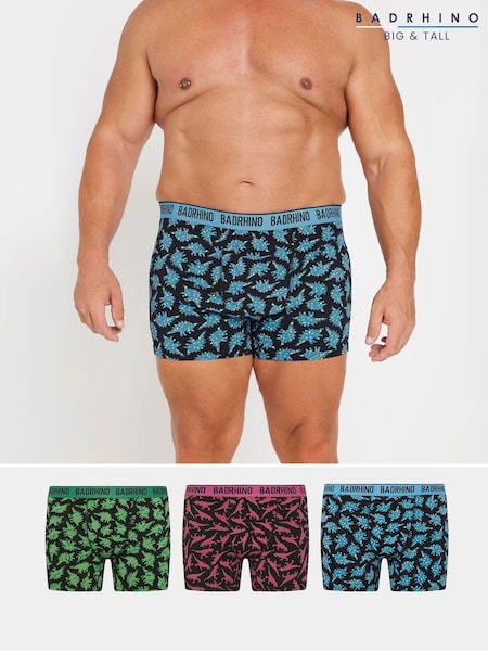 BadRhino Big & Tall Black Dino Boxers 3 Pack (E63005) | £27