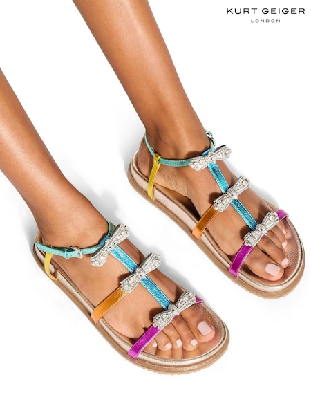 Kurt Geiger London Pierra Micro Bow Sandals (E63095) | £179