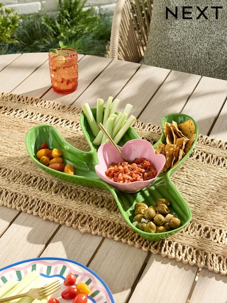 Multi Mediterranean Picnic Serveware Chip n Dip Bowl (E63145) | £35