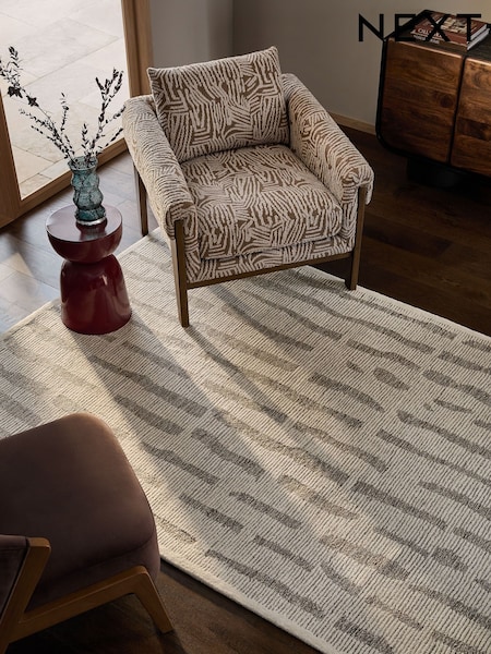Natural Bronx Textured Abstract Rug (E63550) | £95 - £355