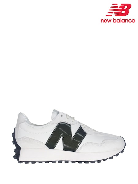 New Balance White/Black Womens 327 Trainers (E63712) | £110