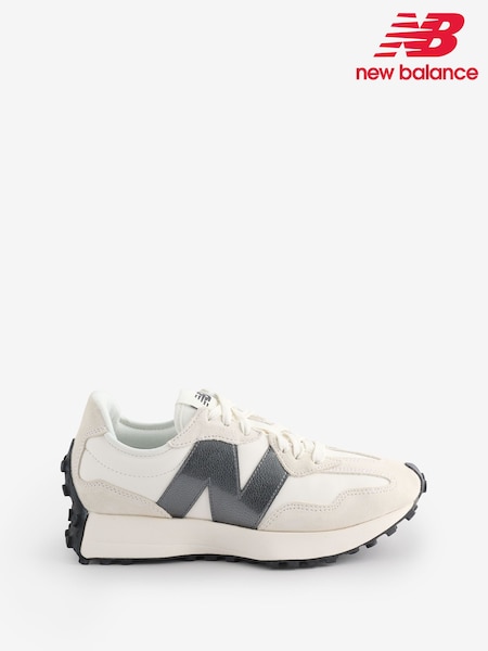 New Balance White/Blue Womens 327 Trainers (E63713) | £110