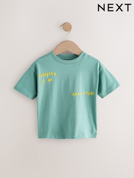 Teal Blue Simple Short Sleeve T-Shirt (3mths-7yrs) (E63807) | £3.50 - £5.50