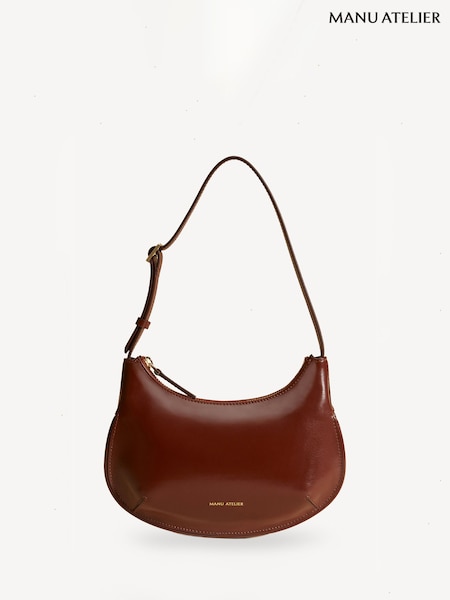Manu Atelier Reddish Brown Suede Leather Ilda Bag (E64185) | £370