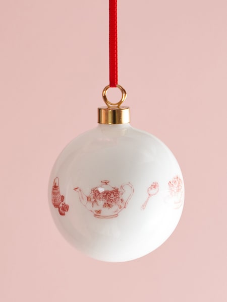 Victoria Eggs Pink Afternoon Tea Bauble (E64597) | £26