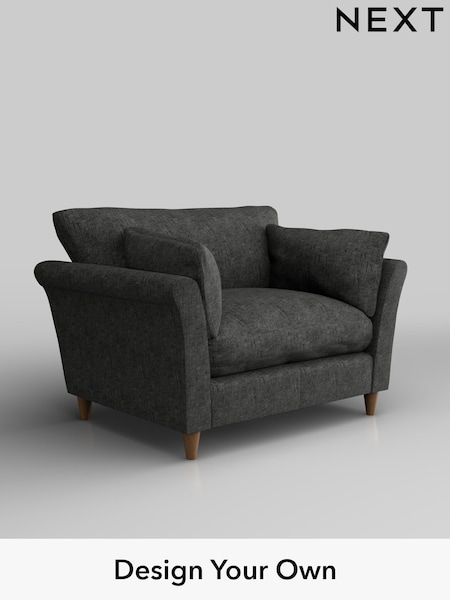 Boucle Weave Easy Clean/Charcoal Grey Hartley Relaxed Sit (E64714) | £925