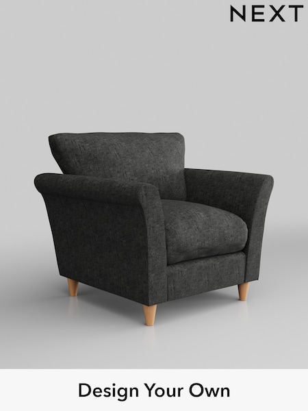 Boucle Weave Easy Clean/Charcoal Grey Hartley Relaxed Sit (E64714) | £725
