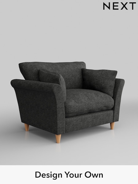 Boucle Weave Easy Clean/Charcoal Grey Hartley Relaxed Sit (E64714) | £825