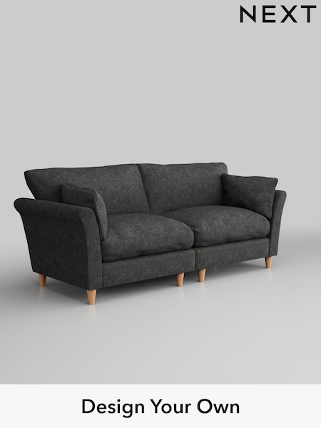 Boucle Weave Easy Clean/Charcoal Grey Hartley Relaxed Sit (E64714) | £1,275