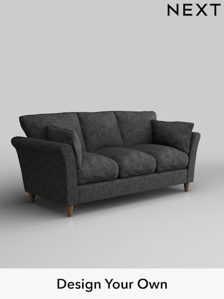 Boucle Weave Easy Clean/Charcoal Grey Hartley Relaxed Sit (E64714) | £1,175