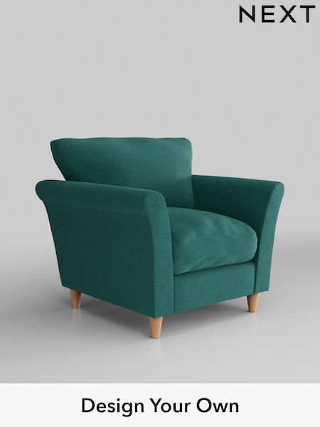 Fine Chenille Easy Clean/Dark Juniper Green Hartley Relaxed Sit (E64753) | £825