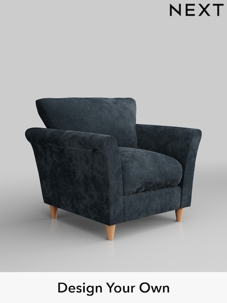 Distressed Velour/Midnight Blue Hartley Relaxed Sit (E64758) | £825
