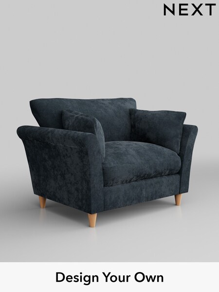 Distressed Velour/Midnight Blue Hartley Relaxed Sit (E64758) | £925