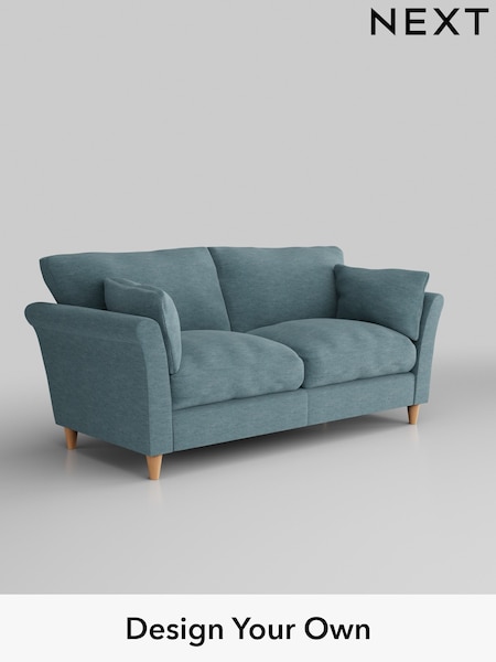 Fine Chenille Easy Clean/Mid Blue Hartley Relaxed Sit (E64863) | £1,275