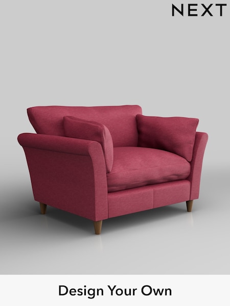 Fine Chenille Easy Clean/Mid Raspberry Pink Hartley Relaxed Sit (E64864) | £1,025