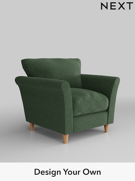 Fine Chenille Easy Clean/Mid Khaki Green Hartley Relaxed Sit (E64869) | £825