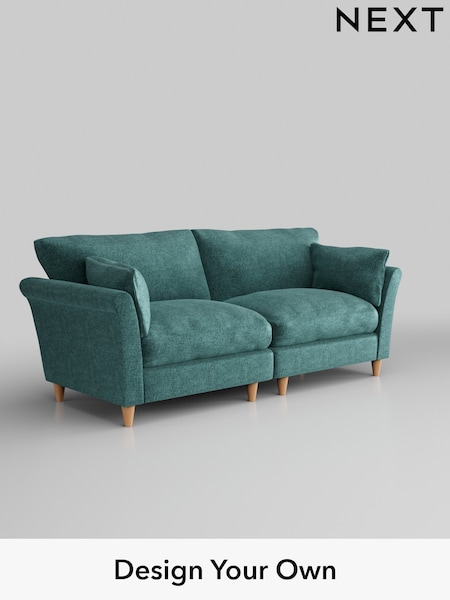 Plush Chenille/Dark Teal Green Hartley Relaxed Sit (E64899) | £1,375