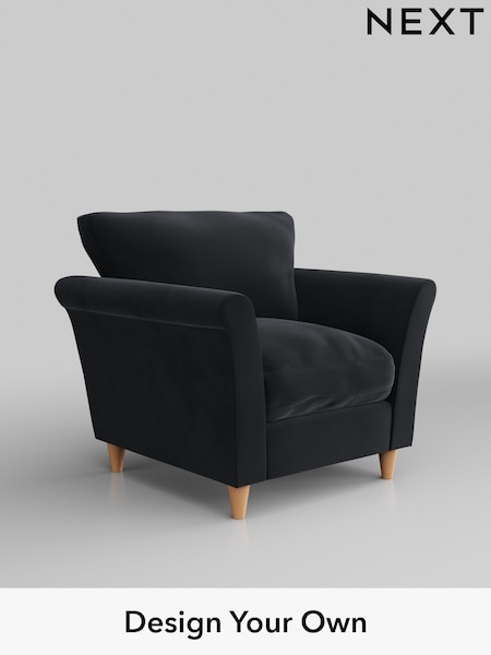 Plush Velvet Easy Clean/Charcoal Grey Hartley Relaxed Sit (E64928) | £825