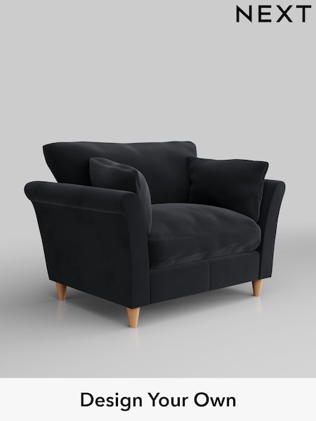 Plush Velvet Easy Clean/Charcoal Grey Hartley Relaxed Sit (E64928) | £925