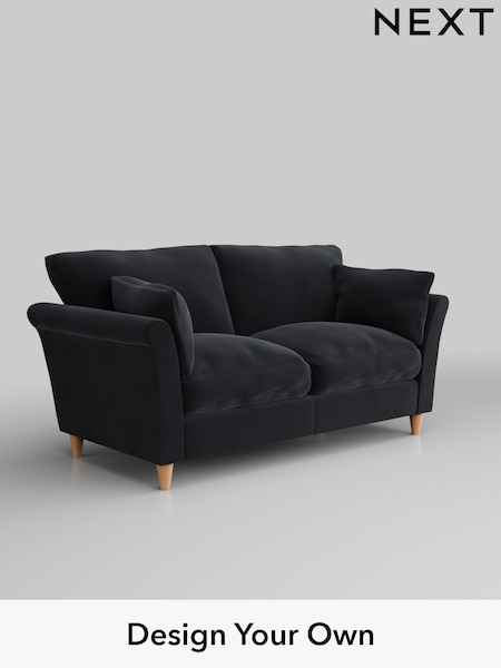 Plush Velvet Easy Clean/Charcoal Grey Hartley Relaxed Sit (E64928) | £1,175