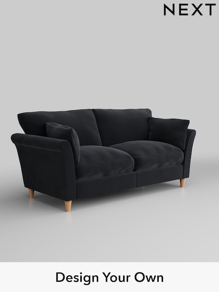 Plush Velvet Easy Clean/Charcoal Grey Hartley Relaxed Sit (E64928) | £1,275