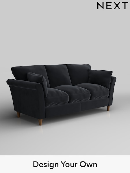 Plush Velvet Easy Clean/Charcoal Grey Hartley Relaxed Sit (E64928) | £1,275